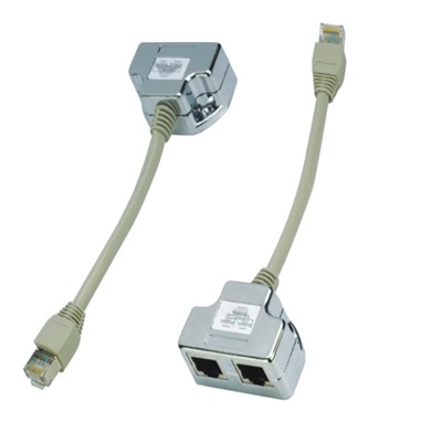 Eclateur de paires RJ45 Cat5e STP M / 2xF - 0.15m