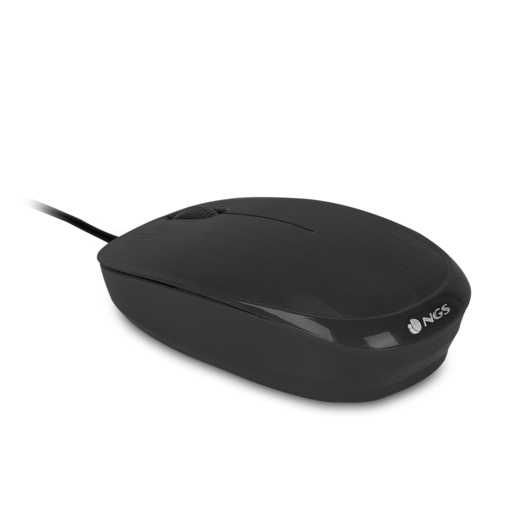 Souris optique filaire noire - 1000dpi - USB - 3 boutons - NGS