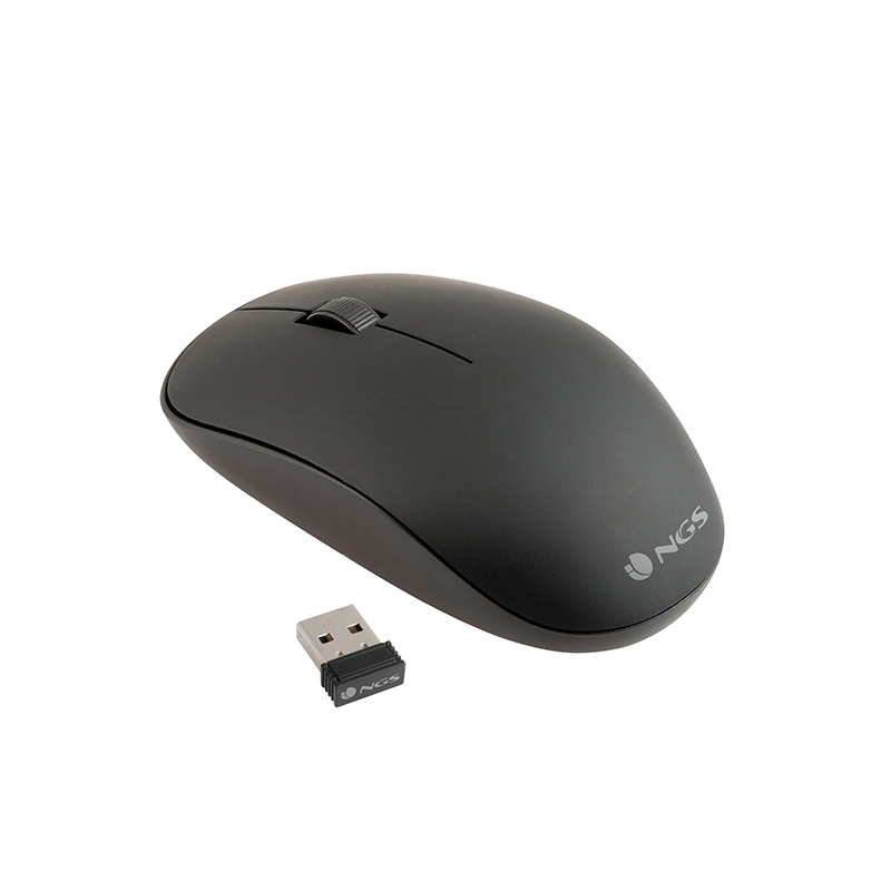 Souris optique sans fil noire - 2.4Ghz - 1000dpi - NGS